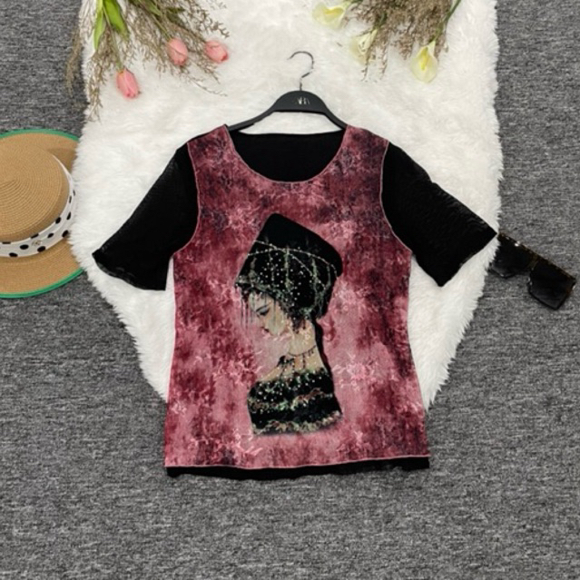 48K SHOP-Atasan wanita / baju wanita / blouse wanita / blouse pink hitam  / blouse murah / blouse pr