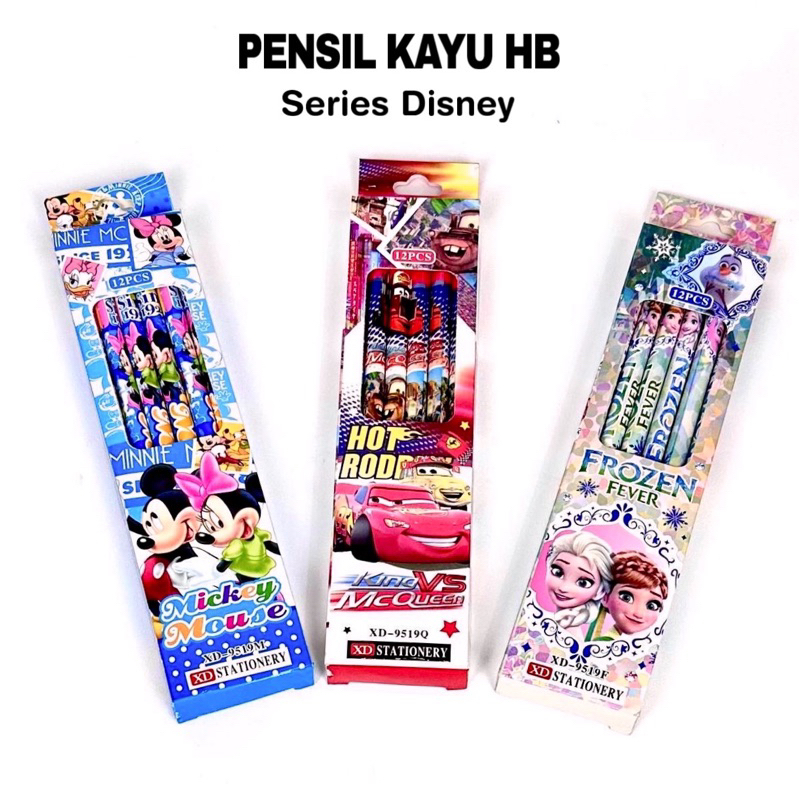 

HD Pensil Kayu HB Gambar Disney / Pensil Kayu HB 12pcs