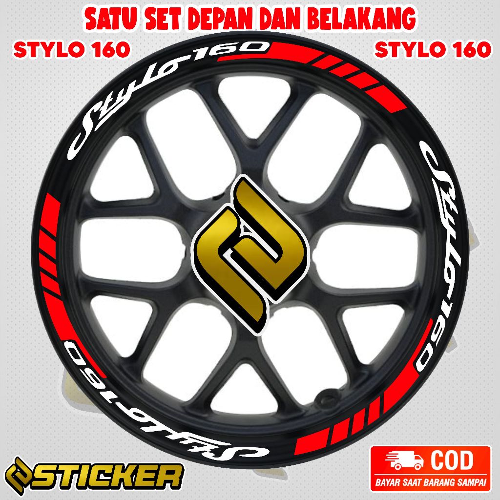 Stiker Velg Honda Stylo 160 | Striping Pelek Motor Matic Stylish