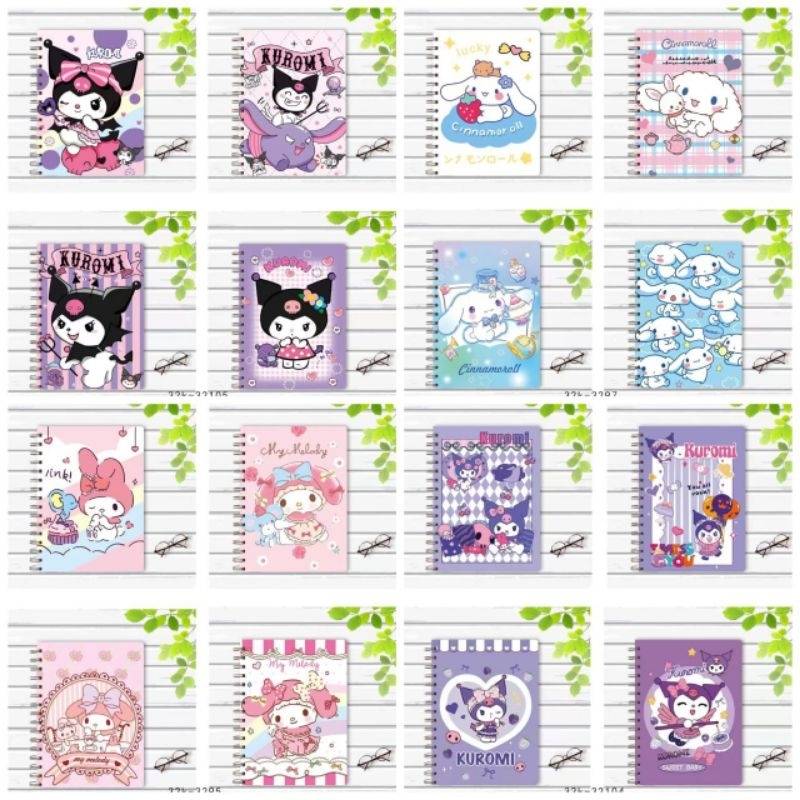 

Notebook A5 Sanrio Melody Cinamoroll Kuromi Sekolah Anak Lucu