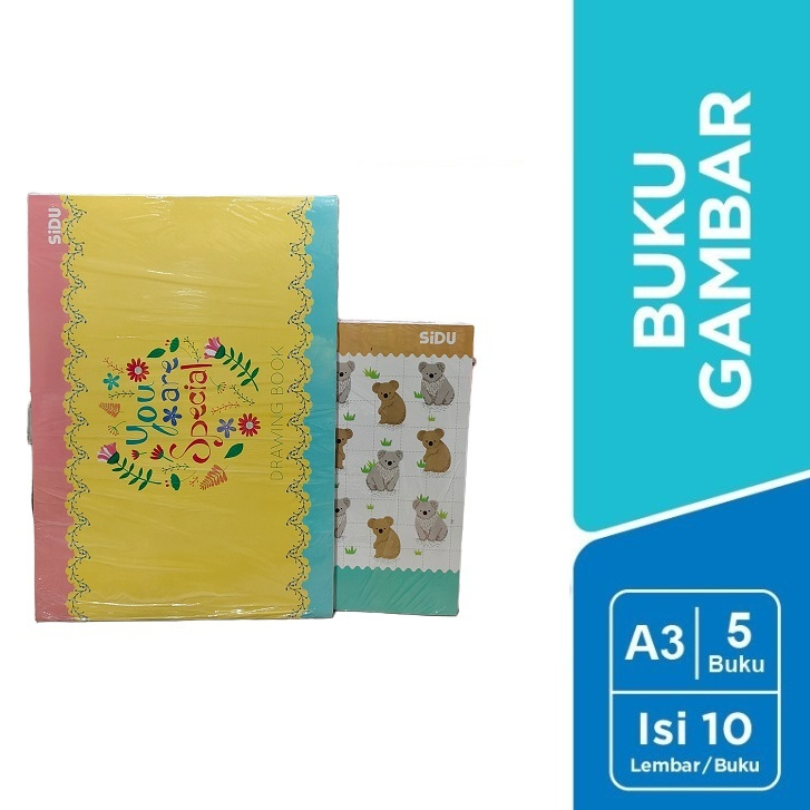 

BUKU GAMBAR A3 SINAR DUNIA 1 PACK ISI 5 BUKU/BUKU GAMBAR A3 SIDU