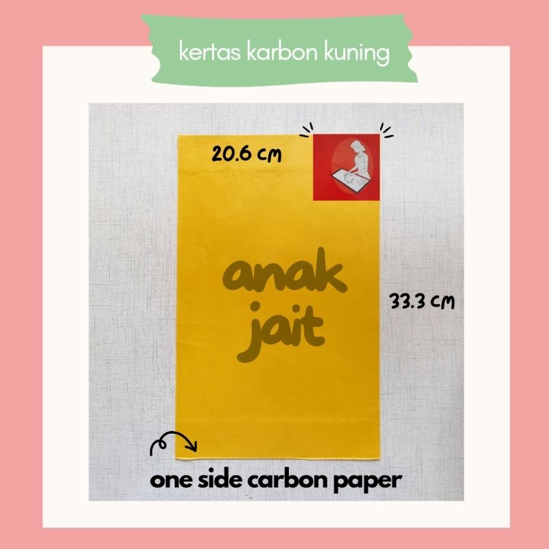Kertas Karbon Jahit Kuning / Kertas Karbon Jahit Jepang / Kertas Karbon Jahit Satu Sisi /Kertas Karb