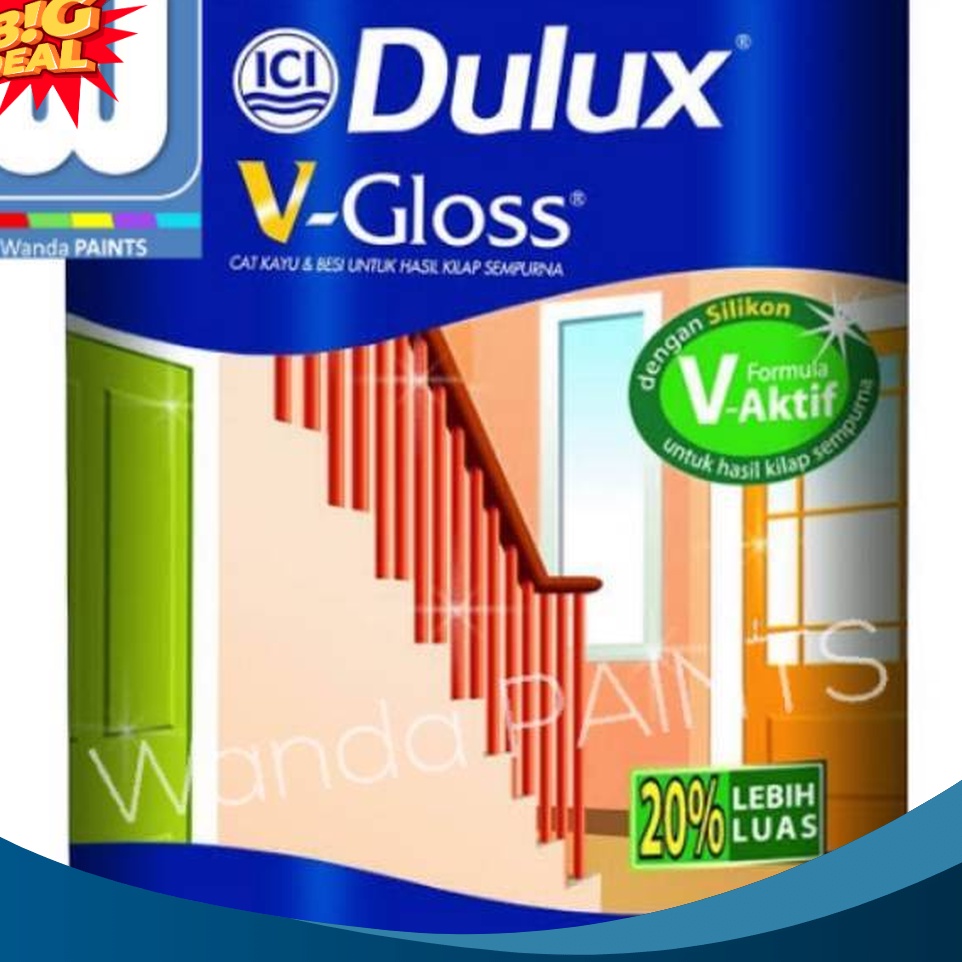 

PRODUK AWAL TAHUN CAT MINYAK DULUX V GLOSS 1 KG WARNA STANDARD