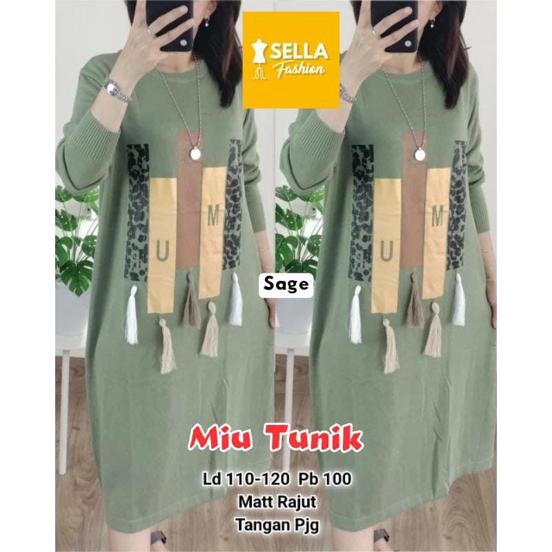 MIU LONG TUNIK // GRADI LONG TUNIK RAJUT by SELLA