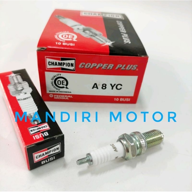 Busi Champion A8YC Busi Tiger Megapro CB125 Glpro Scorpio Original Asli Champion