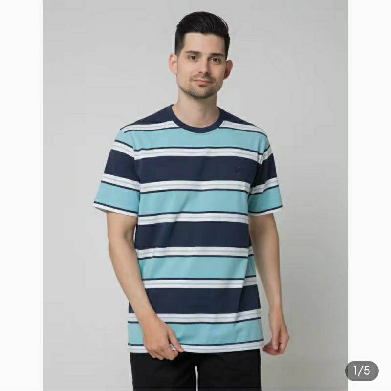 Cole Allover Stripe Kaos Casual Pria / cole / kaos cole / kaos stripe / kaos liris / kaos salur / co