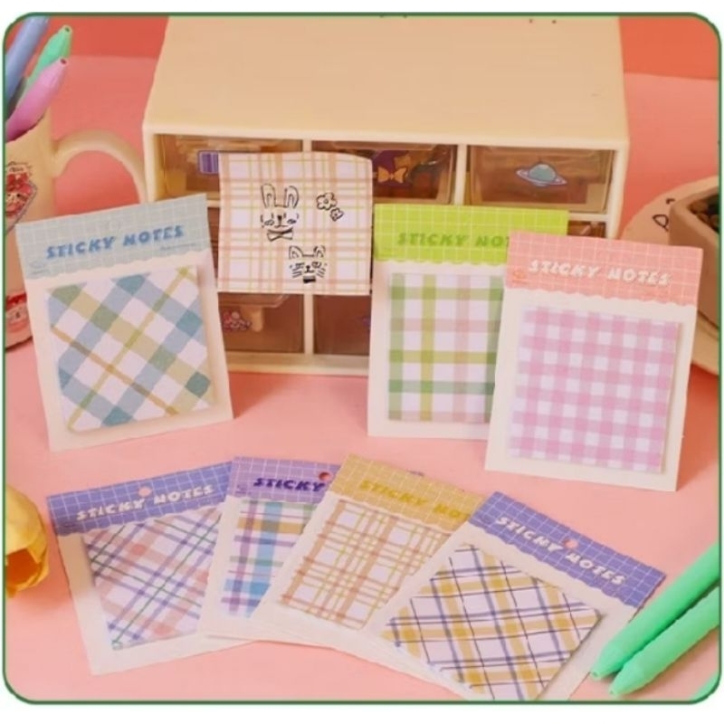 

Sticky Notes lucu / memory tempel motif grid