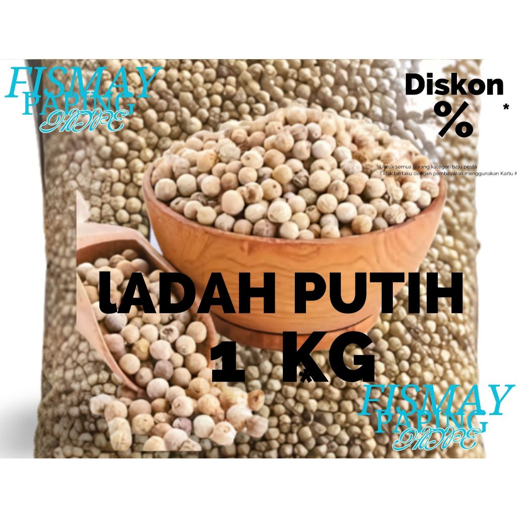 

Lada Putih Butir 1 KG / Lada Putih / Merica / Lada Putih Ori / Lada Putih 100% Original