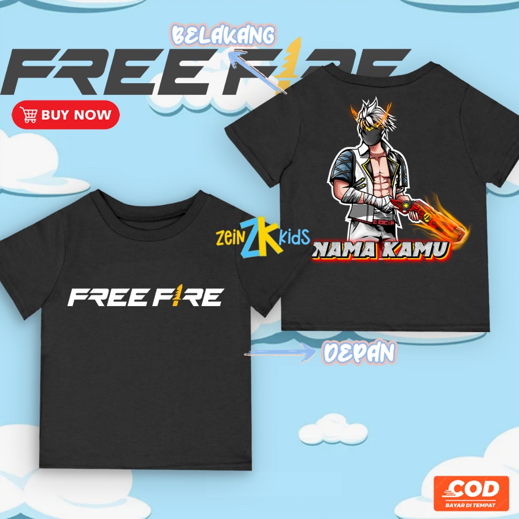 Kaos Anak FF Free Fire Skin Sg One Punch Man / Baju Anak FF Skin Elite