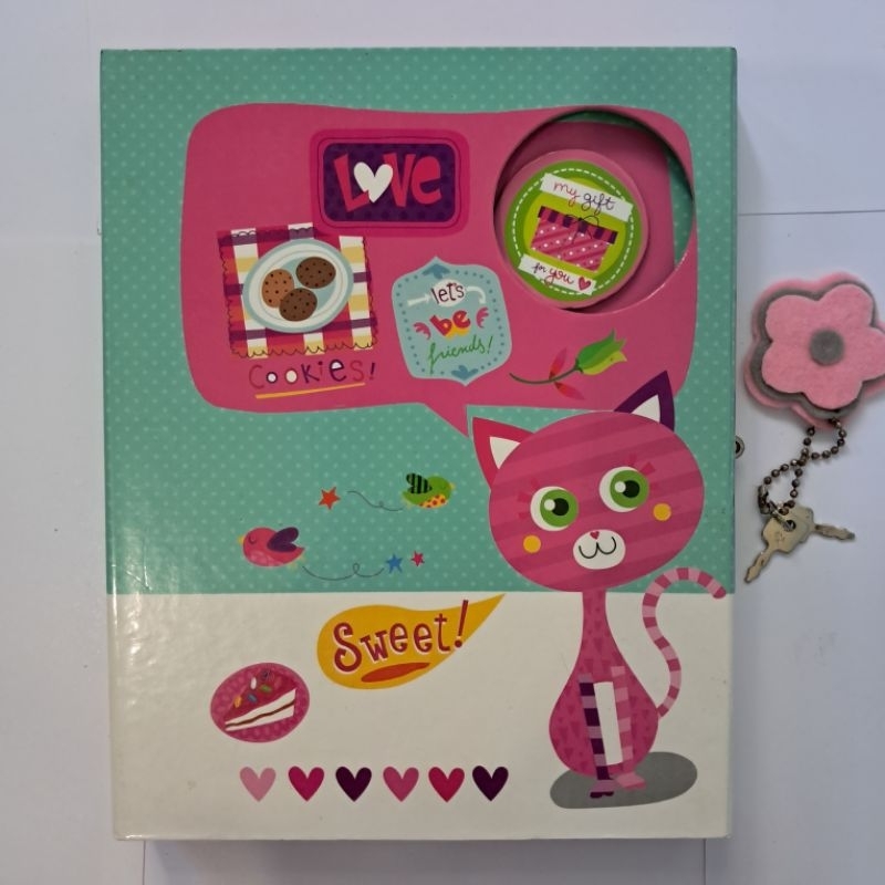 Buku Diary Aesthetic kunci gembok jurnal aesthetic note book catatan