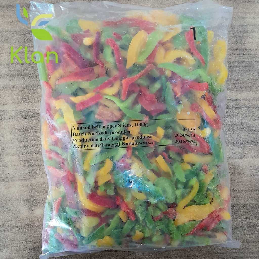 

PAPRIKA SLICE 1KG / PAPRIKA BEKU/ BOMBAY BEKU / SAYUR BEKU / FROZEN PAPRIKA