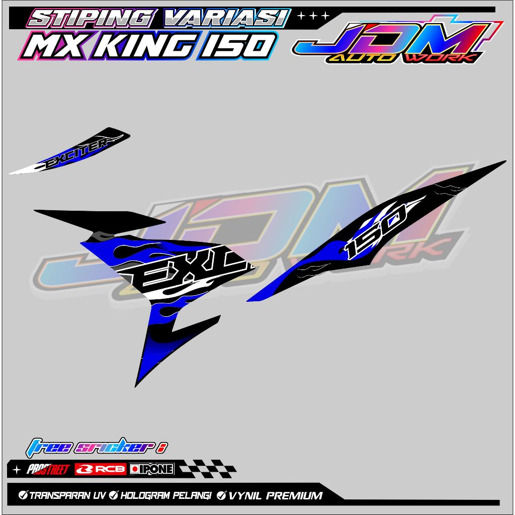 STRIPING VARIASI YAMAHA JUPITER MX KING 150 / STICKER LIST VARIASI MOTOR MX KING 150