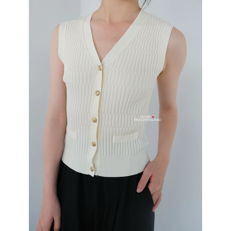 Elsie Top | premium knit top sleeveless premium elegant look top atasan tank top knit rajut