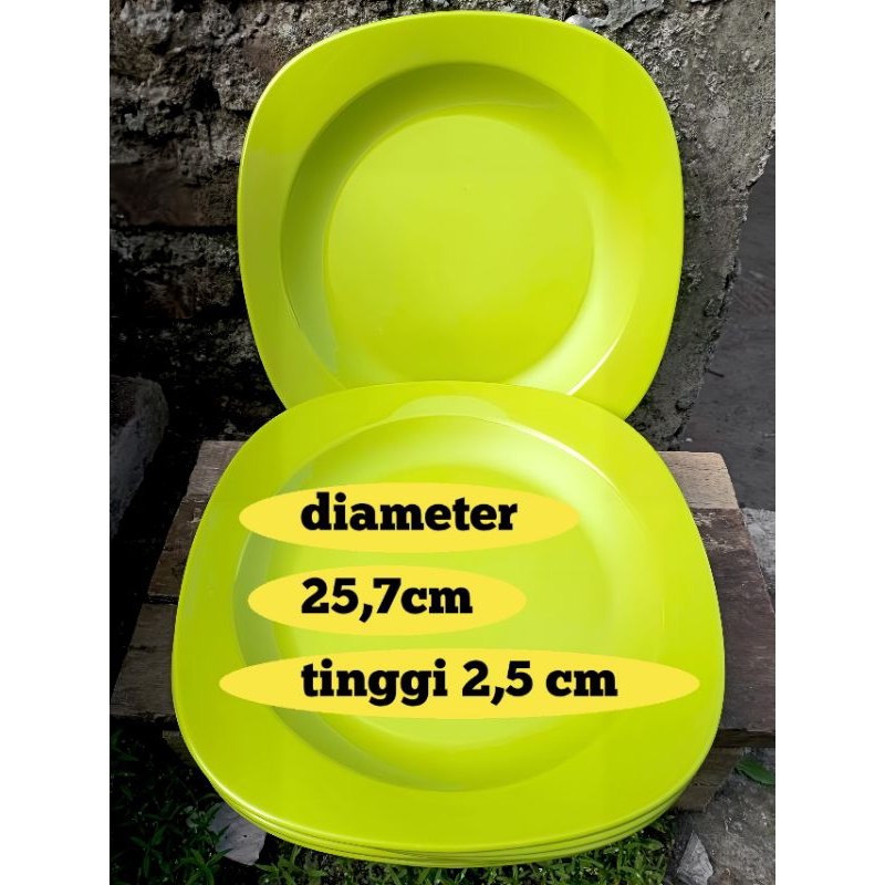 3 pcs piring tupperware second - piring plate - piring lebar - piring saji