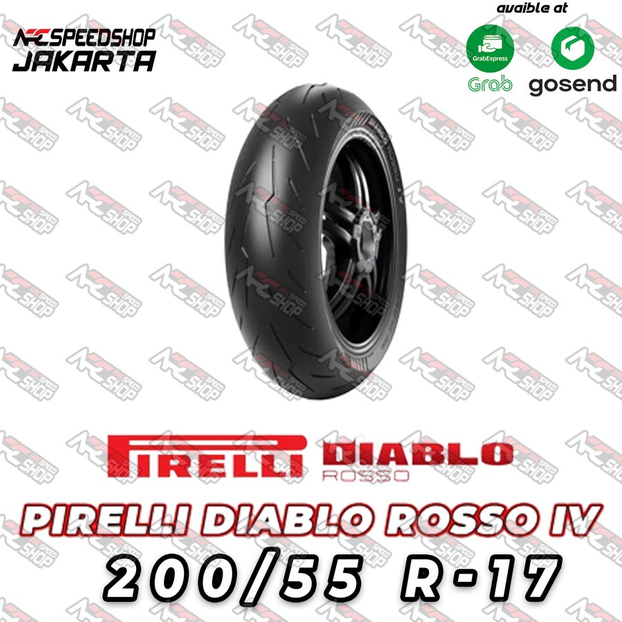 Ban Pirelli Diablo ROSSO IV 200/55 ZR17 M-CTL Z800 Z900 Z1000 SUGOMI DUCATI MONSTER ZX10R ZX10RR MV 