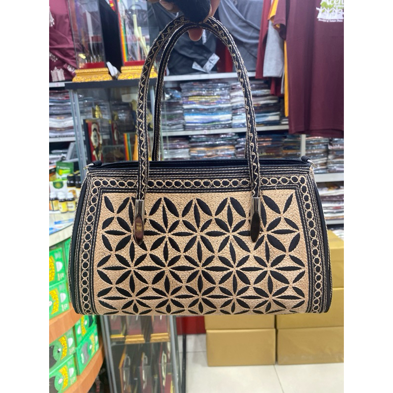 tas labu selempang | tas labu full bordir kacang tali panjang khas aceh