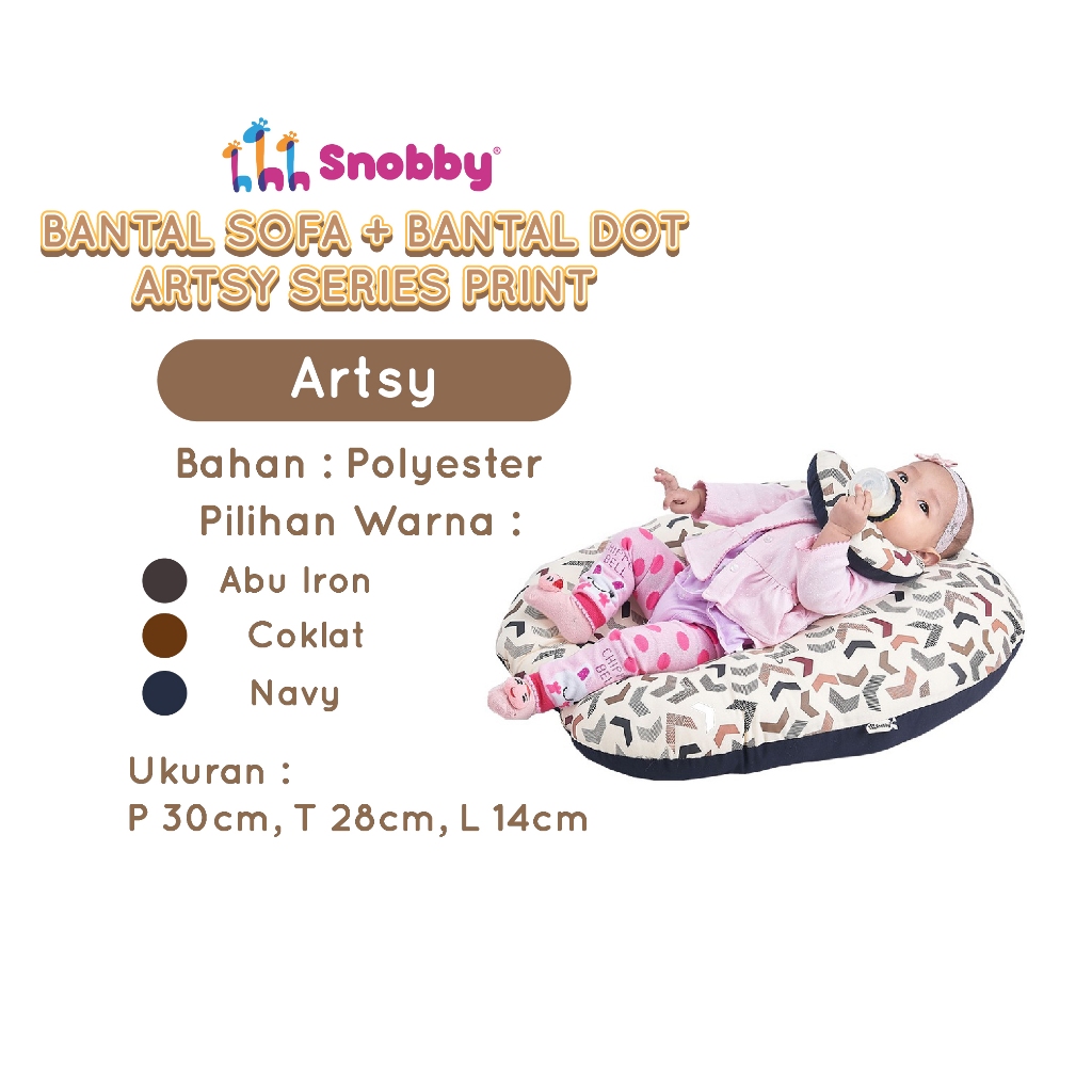 Snobby Bantal Sofa Bayi + Bantal Dot Artsy Series