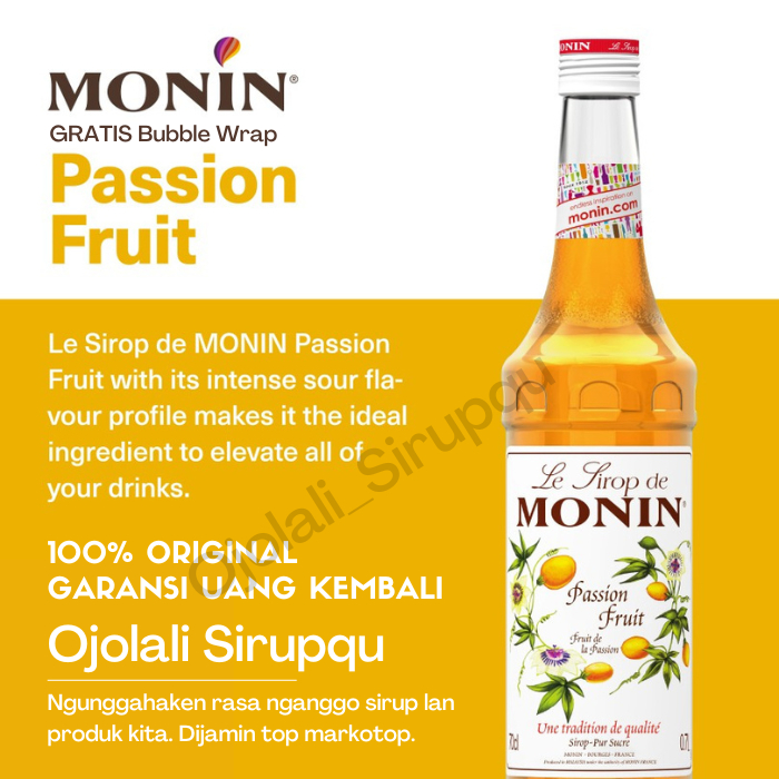 

MONIN Passion Fruit Syrup 70 CL 700 mL