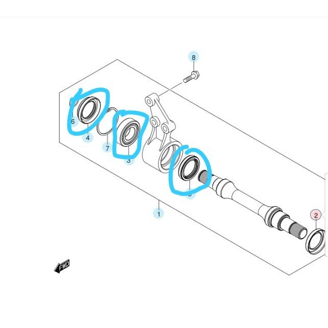 BEaring dan seal as intermediate Ertiga set