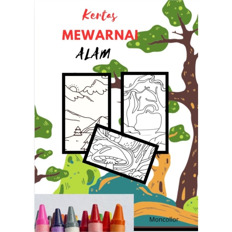 

kertas mewarnai alam