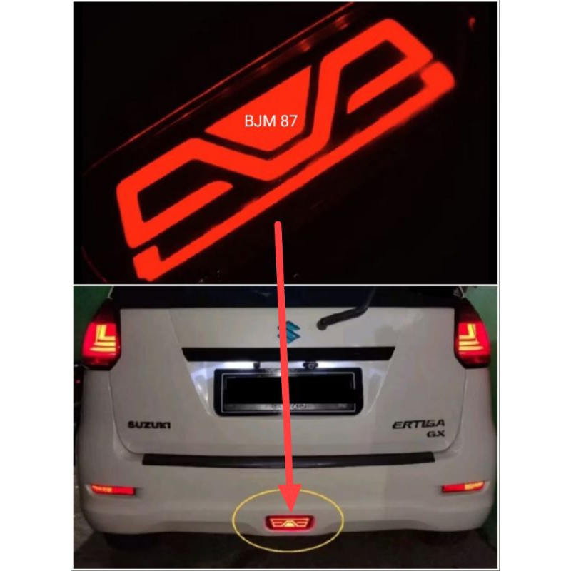 Lampu Bemper Bumper Belakang Blk Tengah Lampu Reflektor Mobil Ertiga R3 Motif Lampu Transformer