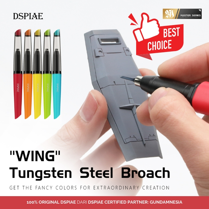 

DSPIAE Wing Tungsten Steel Broach - Silhouette Chisel Knife for Carving