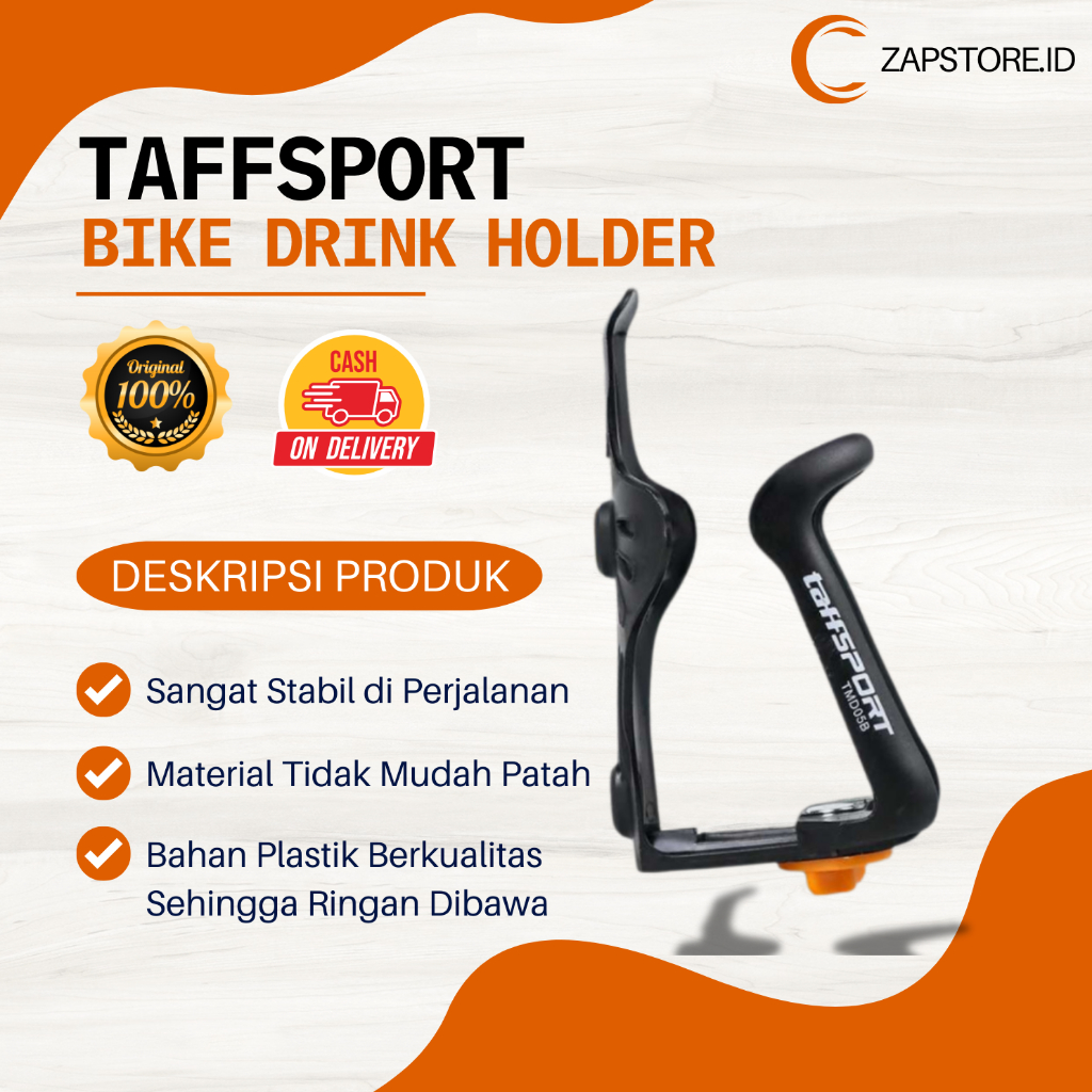 Holder Botol Minum Sepeda Listrik Bmx Gunung Lipat Adjustable TaffSPORT MTB - TMD05B -ZAPSTORE.ID-