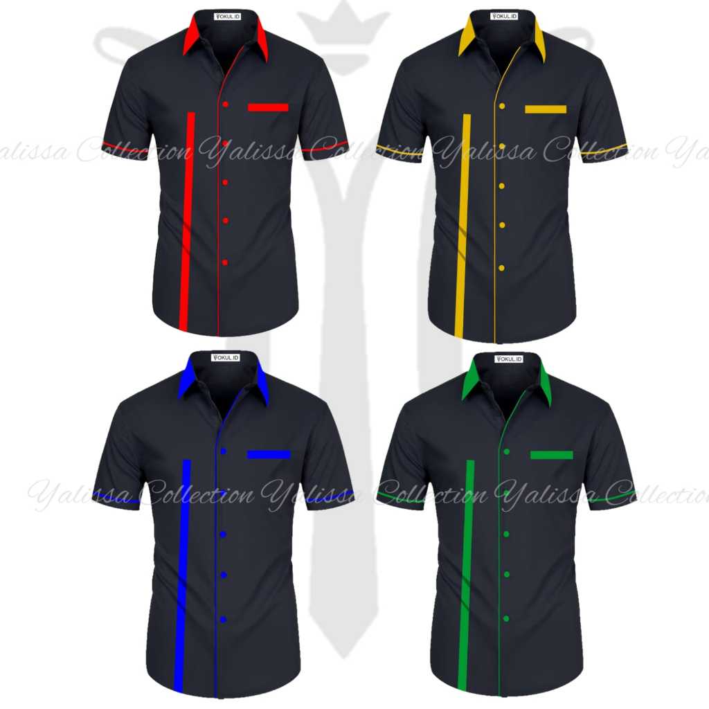 k062 kemeja seragam kerja pria wanita seragam kantor lapangan kemeja unisex pria wanita Baju Safety 