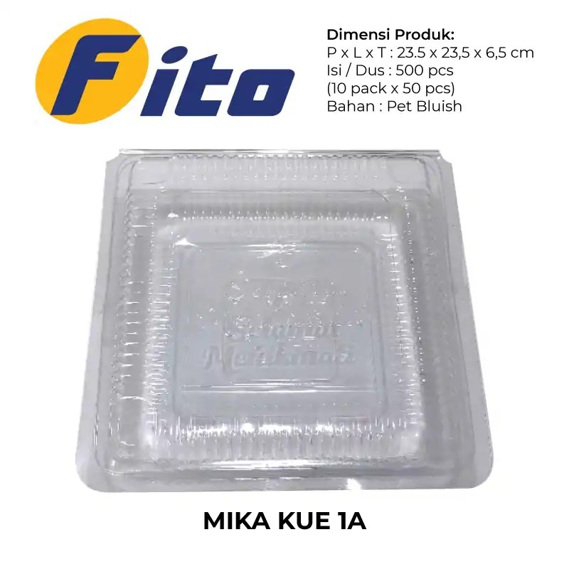 Plastik mika kue ukuran 1A Jumbo / mika kotak besar / box mika kue bolu ( ECERAN )