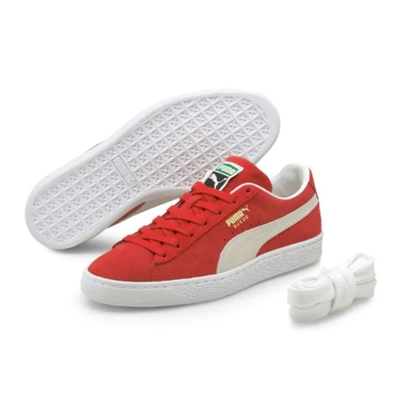 Sepatu PUMA Suede Classic XXI High Risk Red-Puma Whi [37491502]