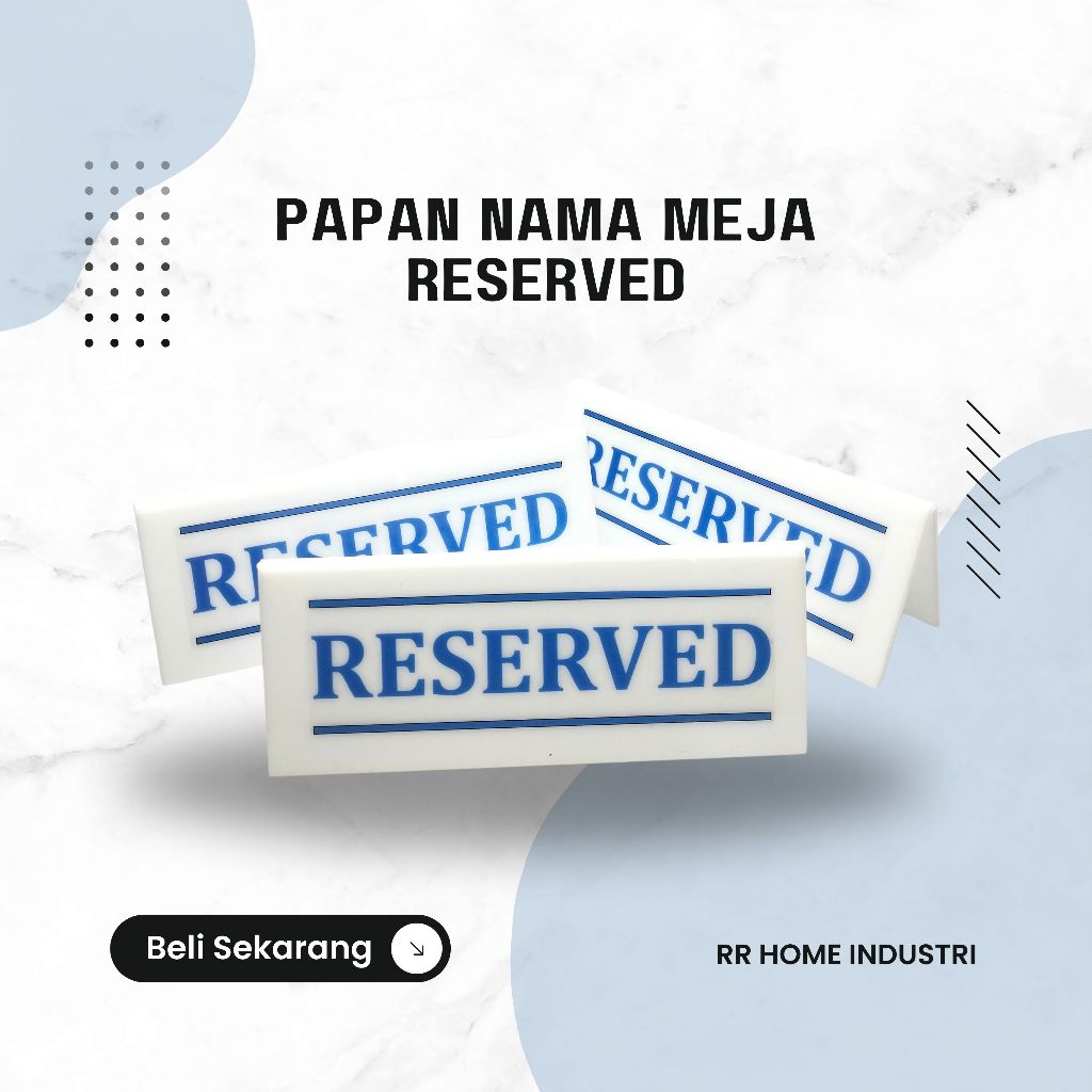 

Papan Meja Reserved Akrilik Papan Meja 6x15cm