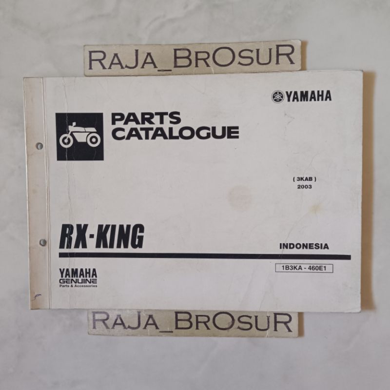 Buku Parts Catalogue/Parts Catalog Katalog/Manual Book Yamaha RX King 3KA 3KAB 2003 Original ORI
