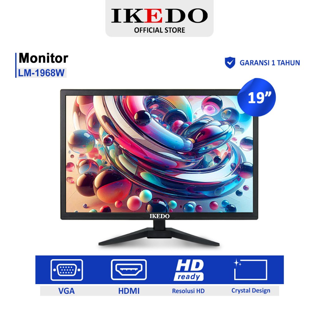 MONITOR LED IKEDO 19 INCH LM-1968W MURAH TERBARU
