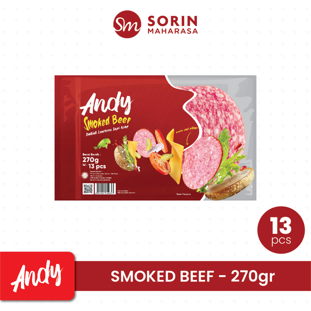 

Andy Smoked Beef Isi 13 pcs 250 gr