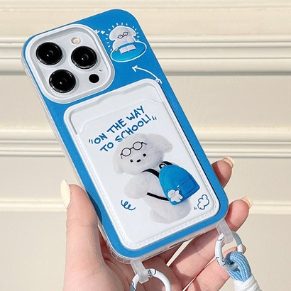 Penutup Kartu Pergi Ke Sekolah SoftCase Untuk IPhone 17 Pro Max 17 Air 16 Pro Max 16 Plus 16E 13 Pro