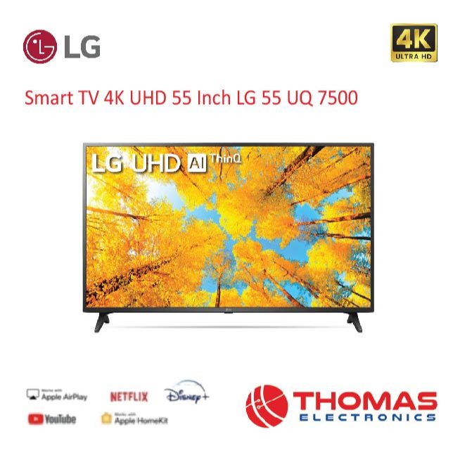 Smart TV 4K UHD AI 55 Inch LG 55UQ7500 55 UQ 7500 PSF Garansi Resmi