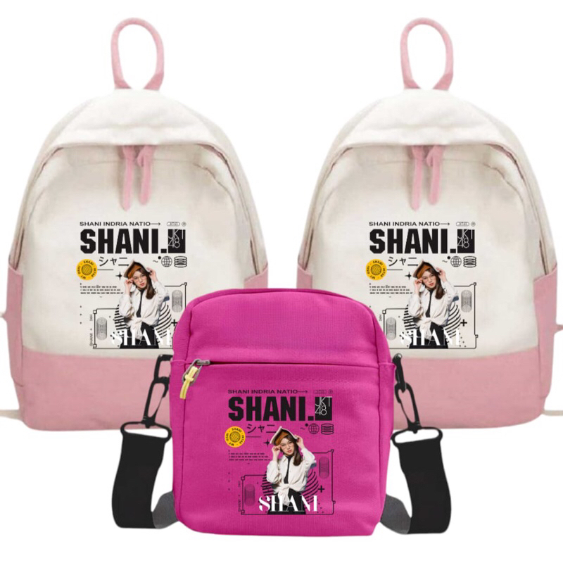 Tas jkt48 Shani Terbaru tas Sekolah JKT48 Anak dan Dewasa Terlaris Gambar shani JKT48 Selempang Terl