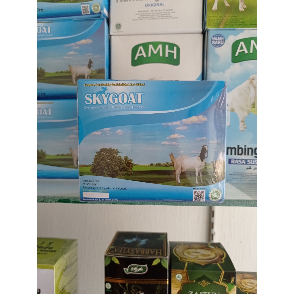 

SKYGOAT - Susu Kambing Etawa Bubuk SKY GOAT Original Vanilla 1 Box Isi 10 Sachet