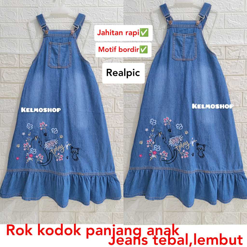 rkpj/wearpack/overall/jumsuit/rok kodok panjang jeans anak perempuan berkualitas/baju anak/jeans ana