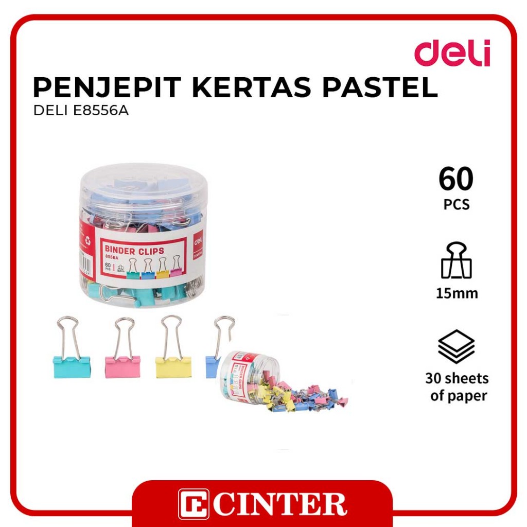

DELI - BINDER CLIP / PENJEPIT KERTAS 15MM WARNA E8556A