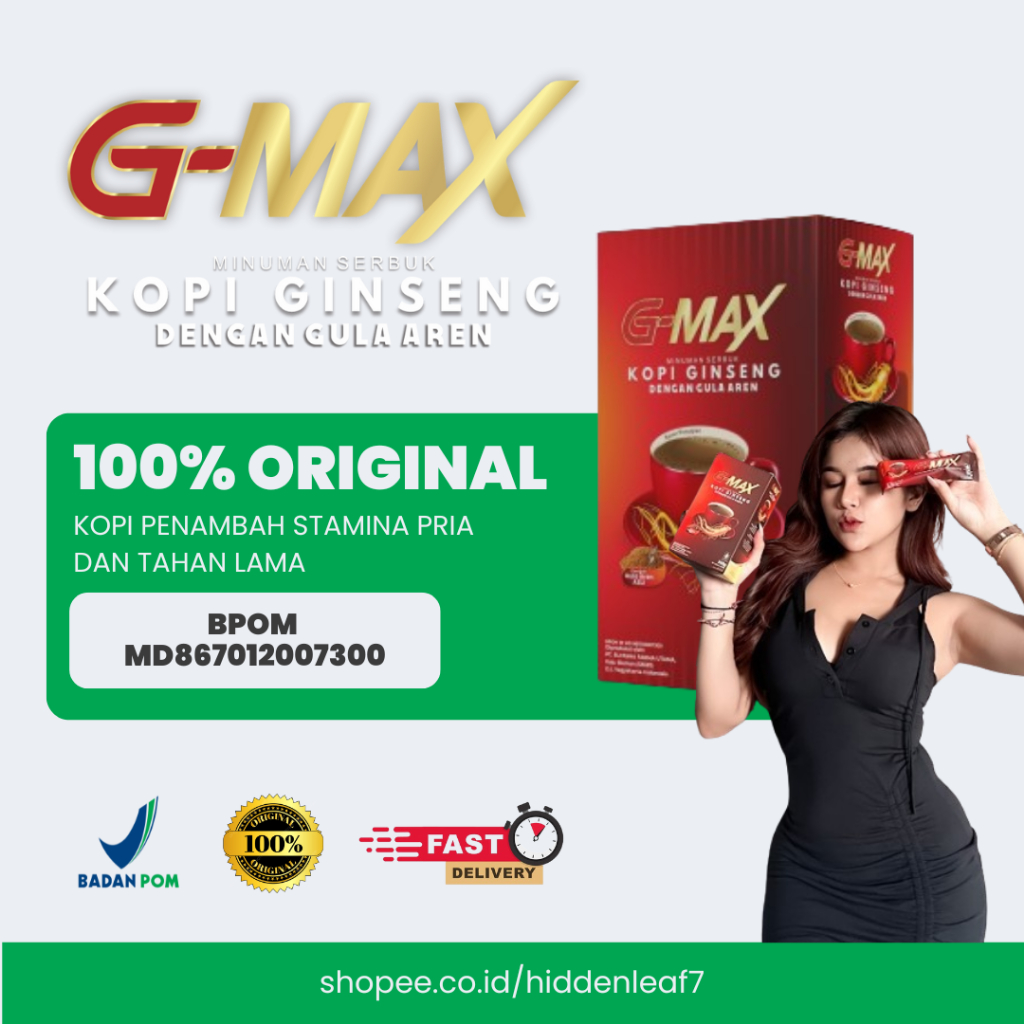 

Kopi G-MAX 5 SACHET KOPI Kuat Stamina Untuk Priaa Maupun Wanita Agar Tahan Lama - BISA COD