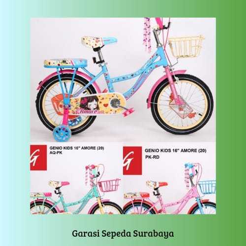 SEPEDA MINI ANAK PEREMPUAN 12 1 16 18 MINI GENIO AMORE BERKUALITAS