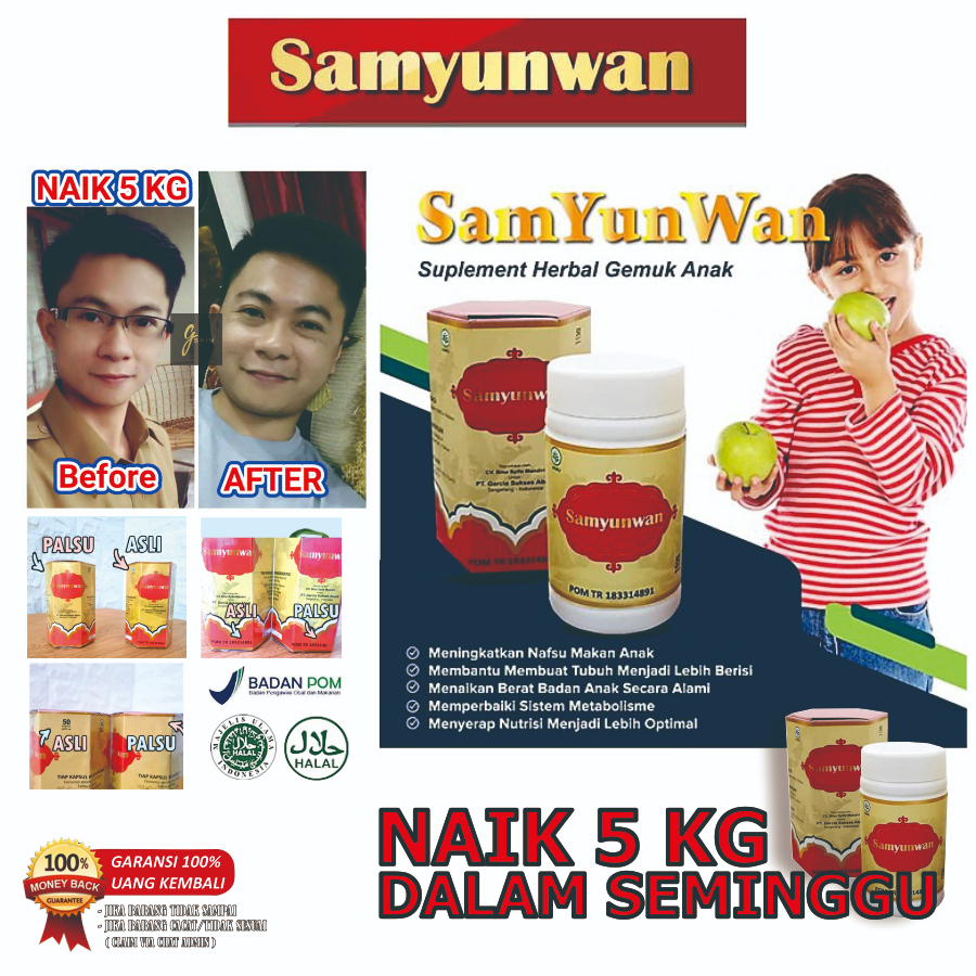 [BPOM] OBAT PENGGEMUK BADAN PENAMBAH NAFSU MAKAN SAMYUNWAN SAM YUN WAN SAMYUN WAN ORIGINAL BPOM 100%