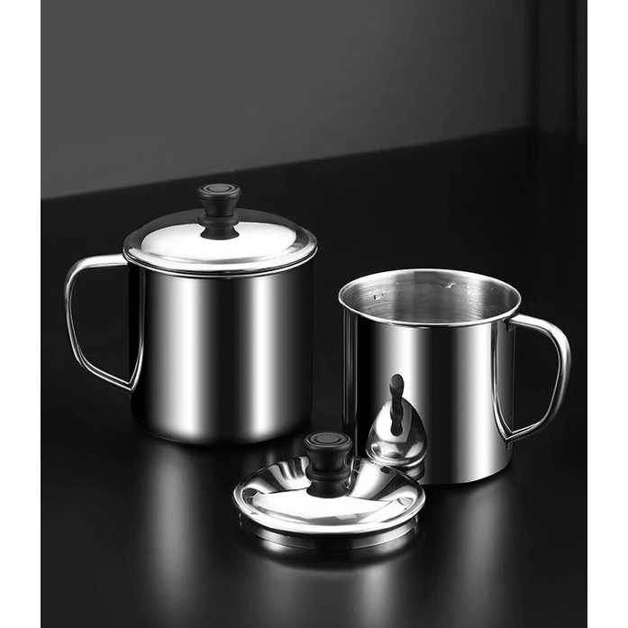 MJ - MUG CANGKIR DENGAN TUTUP STAINLESS STEEL TEBAL + BOX CANGKIR