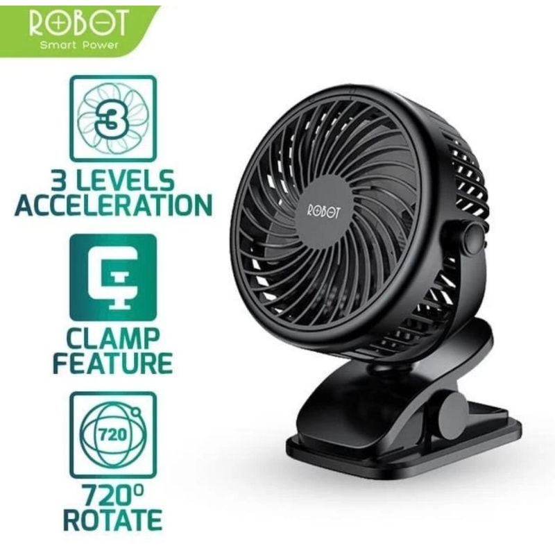 KIPAS ROBOT RT-BF10 Portable Fan, Powerbank 2000mAh Mini Fan Kipas Angin Mini