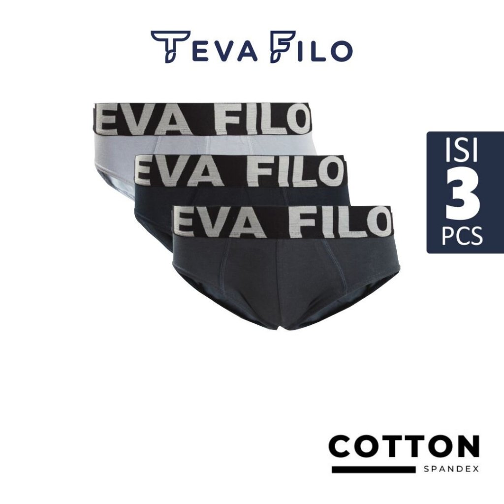 TEVA FILO - Men Underwear Celana Dalam Pria Segitiga 311 Katun 3 Pcs