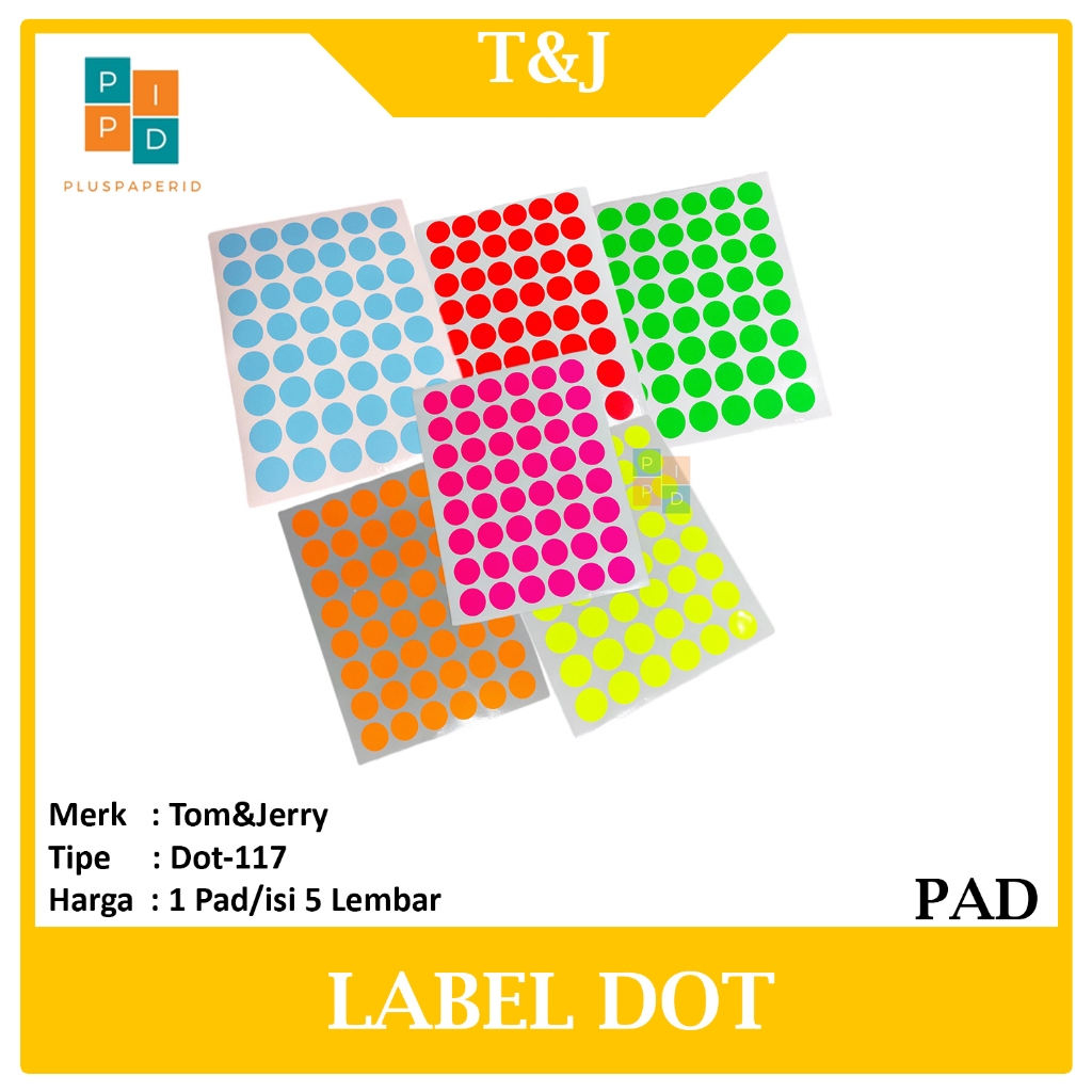 

TOM & JERRY - Label Color Dot Warna No 117 - Pad