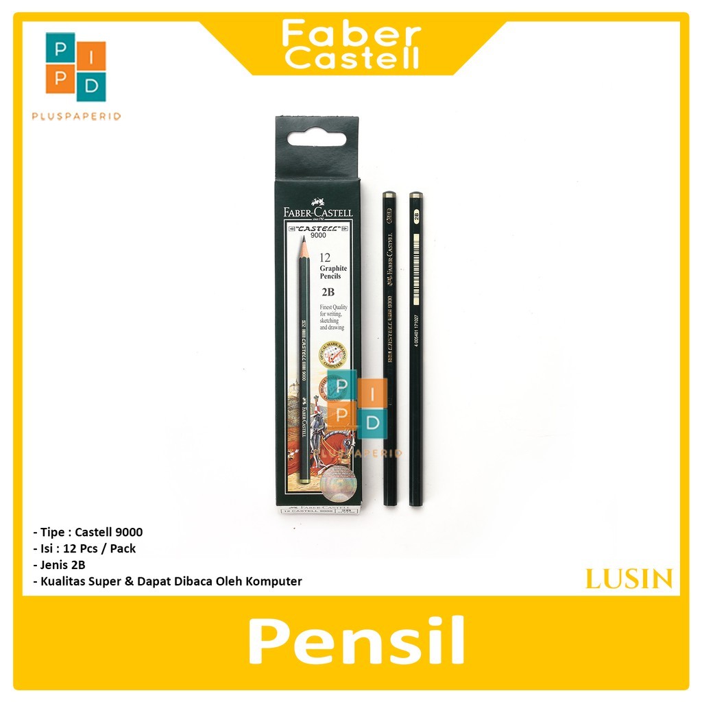 

FABER CASTELL - Pensil Kayu 9000 2B Varian - Komputer Ujian - LUSIN