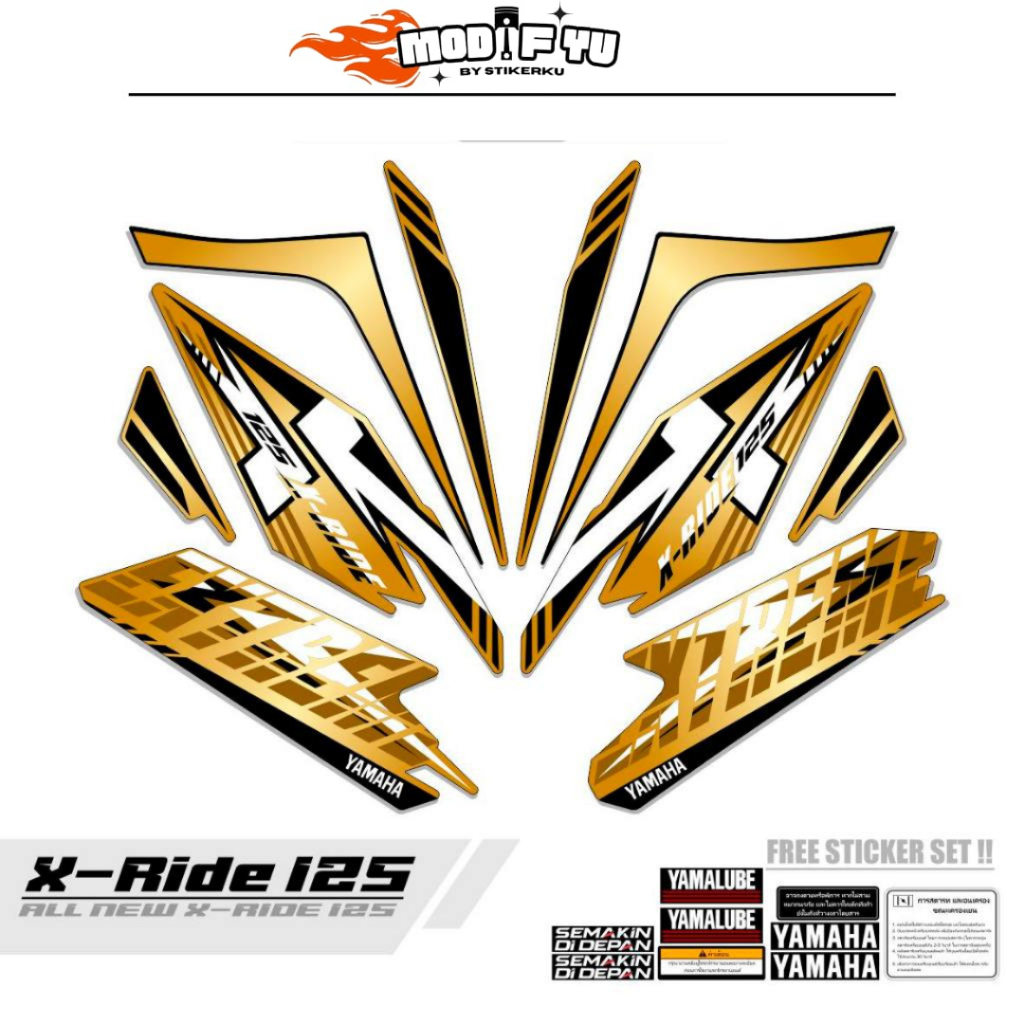 STRIPING X-RIDE NEW MOTIF 02 / STICKER X-RIDE NEW 125 / STIKER XRIDE / ALL NEW X -RIDE 125 RARE / SI