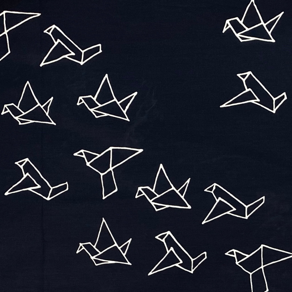 Kain Batik Meteran Warna Biru Motif Origami Burung Premium Batik Wanita Modern